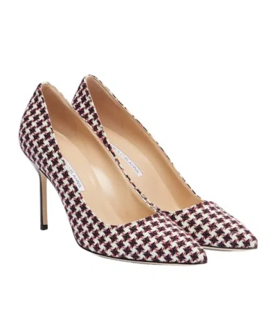 Manolo Blahnik Printed Pumps In Brown