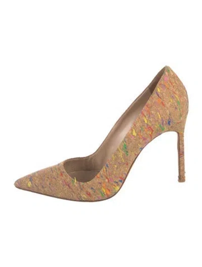 Pre-owned Manolo Blahnik Printed Pumps In Neutral