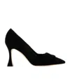 Manolo Blahnik Women Agasia Samba Sc Fabio 105 In Black