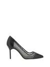 Manolo Blahnik 90mm Capcour Pumps In Black