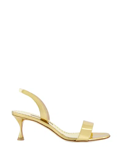 Manolo Blahnik Pumps Cupisanpla Rial Calf Leather 50mm In Gold