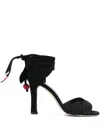 Manolo Blahnik Ossie 100mm Open-toe Suede Sandals