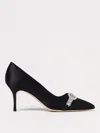 Manolo Blahnik Asapump 70 Crystal-embellished Satin Pumps In Black