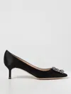 Manolo Blahnik Hangisi 90 Black Satin Pumps In Schwarz
