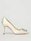 Manolo Blahnik Pumps  Woman Color Cream