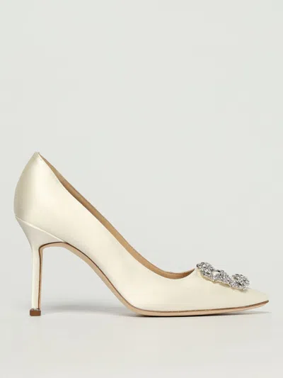 Manolo Blahnik Pumps  Woman Color Cream