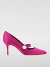 Manolo Blahnik Satin Marijana Mary Jane Pumps 7cm In Pink