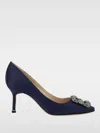 Manolo Blahnik Hangisi Pumps In Navy