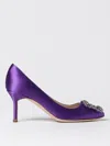 MANOLO BLAHNIK PUMPS MANOLO BLAHNIK WOMAN COLOR VIOLET,F71704019