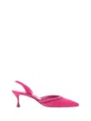 Manolo Blahnik Suede Halter Slingback Pumps In Pink