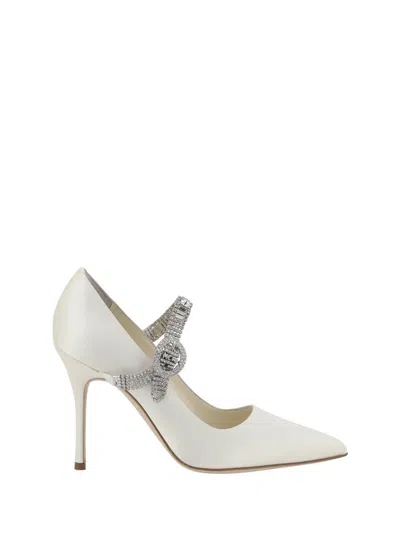 Manolo Blahnik 105mm Hamedi Pumps In Grey