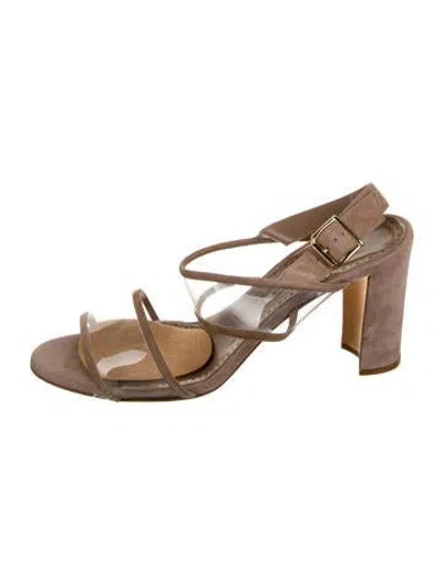 Pre-owned Manolo Blahnik Pvc Gladiator Sandals In Neutral