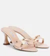 Manolo Blahnik Pyrenea Embellished Satin Mules