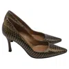 Manolo Blahnik Python Pumps In Animal Print Leather In Multi