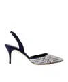Manolo Blahnik Carolyne 70 Raffia Slingback Pumps In Multi