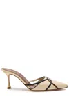 Manolo Blahnik Ragheb 70 Leather Mules In Neutral