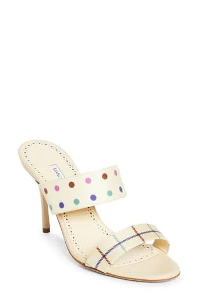 Manolo Blahnik Ralotapla Slide Sandal In Multi