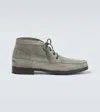 Manolo Blahnik Rhinebeck Suede Desert Boots In Grey