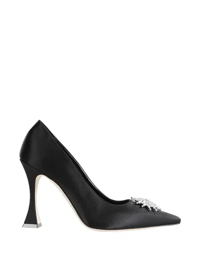 Manolo Blahnik Ronconanu Crystal-embellished Pumps In Black