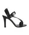 Manolo Blahnik Round Head High-heeled Sandals In Black