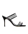 Manolo Blahnik Round Head High-heeled Sandals In Black