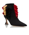 Manolo Blahnik Round-head Short Boots In Black