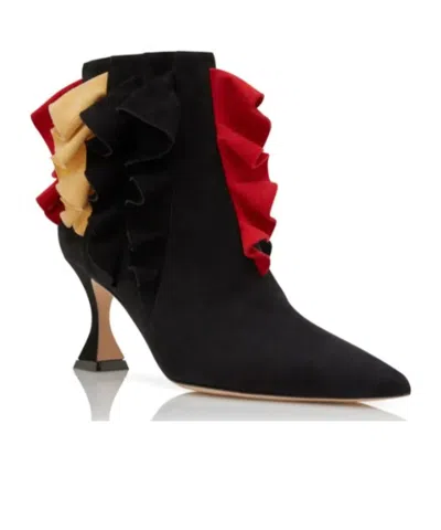 Manolo Blahnik Round-head Short Boots In Black