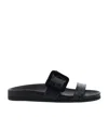 Manolo Blahnik Mayfu Croc-embossed Leather Flat Mules In Black