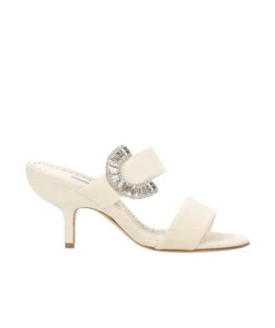 MANOLO BLAHNIK ROUND-HEADED HIGH-HEELED SANDALS