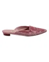 Manolo Blahnik Ruby Pointed-toe Mules In Pink Velvet In Pink