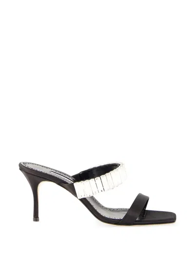Manolo Blahnik Sakobay Crystal-embellished Sandals In Black