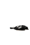 Manolo Blahnik Pralina Satin Flat In Black