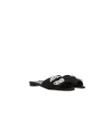 Manolo Blahnik Pralina Satin Flat In Black