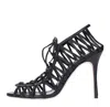 Manolo Blahnik Sandals Black In Nero Neri E Grigi