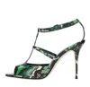Manolo Blahnik Sandals Green In Verde Blu E Verdi