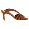 Manolo Blahnik Sardimu 70 Mules In Brown Suede In Brown
