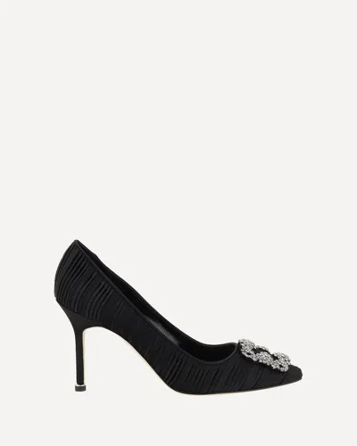 MANOLO BLAHNIK SATIN HANGISI PUMPS