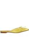 Manolo Blahnik Satin Mules In Green