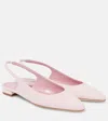Manolo Blahnik Slingback-ballerinas Sawra 10 Aus Veloursleder In Pink