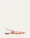 Manolo Blahnik Sawra Floral Slingback Ballerina Flats In Multi Pattern