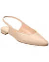 Manolo Blahnik Sawra Leather Slingback Flat In Brown