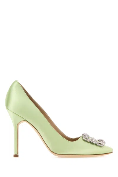 Manolo Blahnik Scarpe Con Tacco-38.5 Nd  Female In Green