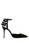 Manolo Blahnik Tumusami 105 Pom Pom-embellished Suede Pumps