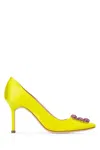 Manolo Blahnik Hangisi 70mm Leather Pumps In Byel