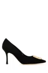 Manolo Blahnik 70mm Hangisi Crystal-buckle Pumps