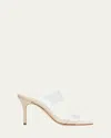 Manolo Blahnik Pvc Scolto Sandals In Nude