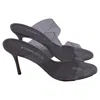Manolo Blahnik Scolto Slide Sandal Heels In Grey Pvc In Gray