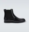 Manolo Blahnik Sempione Leather Chelsea Boots In Black
