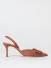 Manolo Blahnik Dark Pink Suede Maysli Pumps In Brown
