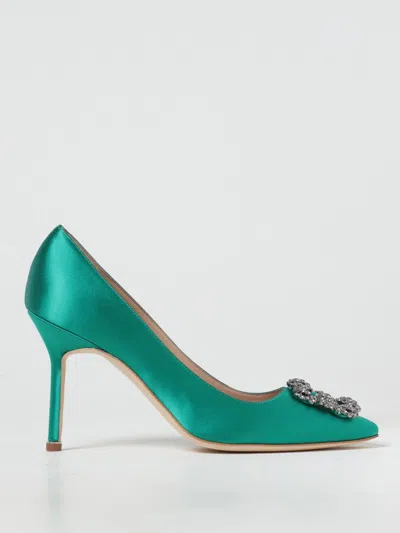 Manolo Blahnik Shoes  Woman Color Green In Grün